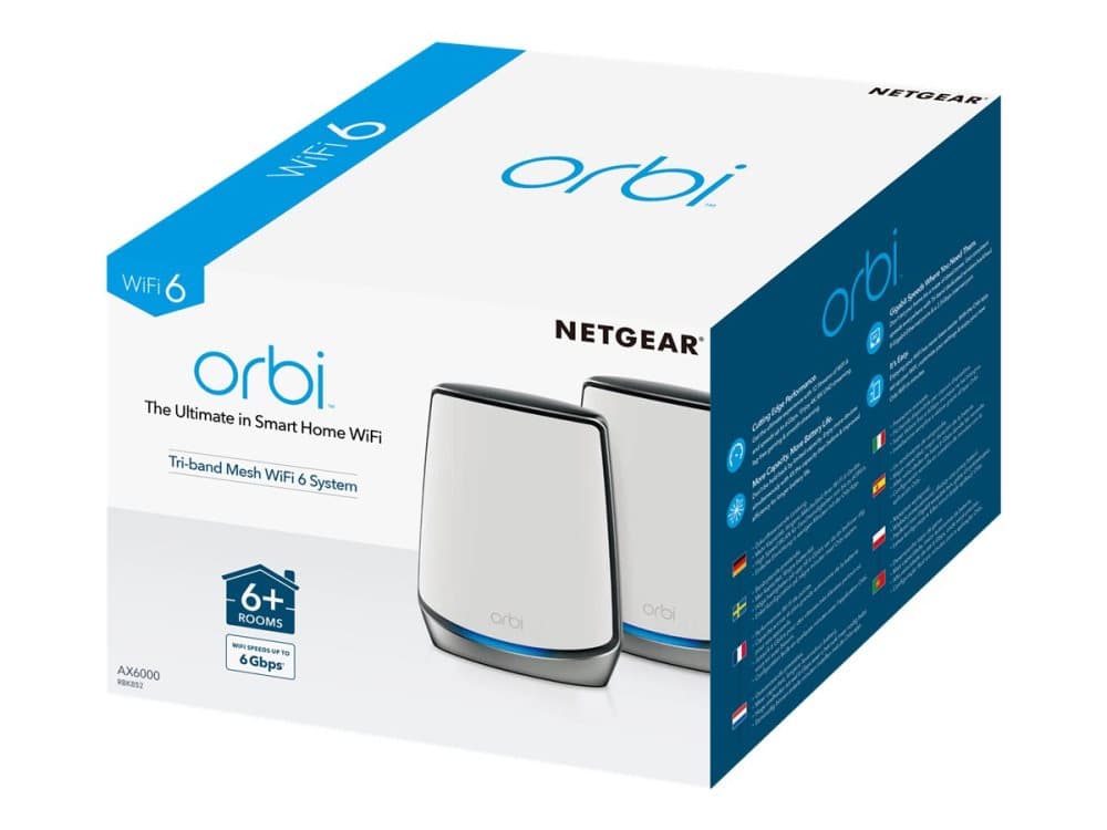 Netgear Orbi, AX6000 1 Router + 1 Satellite Bundle (2-pack)