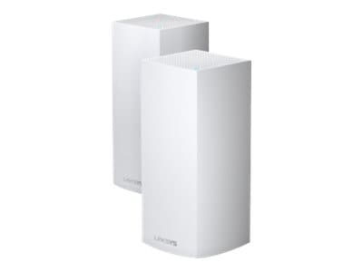 Linksys VELOP Whole Home Mesh Wi-Fi System MX8400 - Trådløs ruter - 3-portssvitsj - GigE - 802.11a/b/g/n/ac/ax - Trippelbånd (en pakke 2)