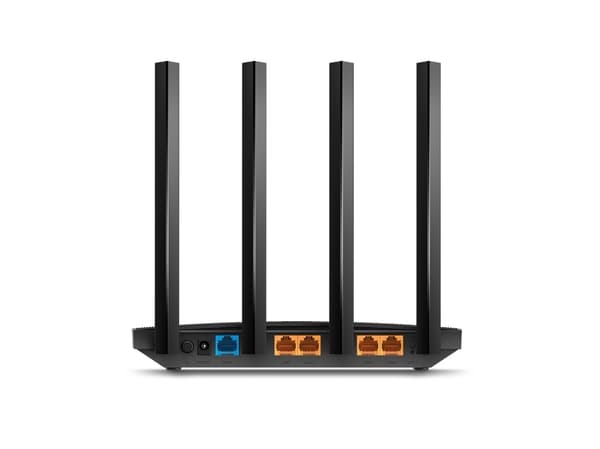 TP-Link Archer C6U, Wi-Fi 5 (802.11ac), Dobbelbånd (2.4 GHz / 5 GHz), Ethernet/bredbåndsforbindelse, Sort, Frittstående router
