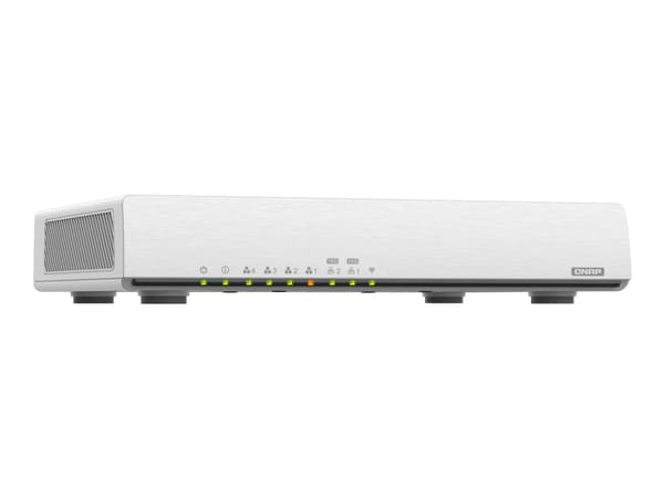 QNAP QHora-301W, Wi-Fi 6 (802.11ax), Kaksitaajuus (2,4 GHz/5 GHz), Ethernet LAN, Valkoinen, Pöytäreititin