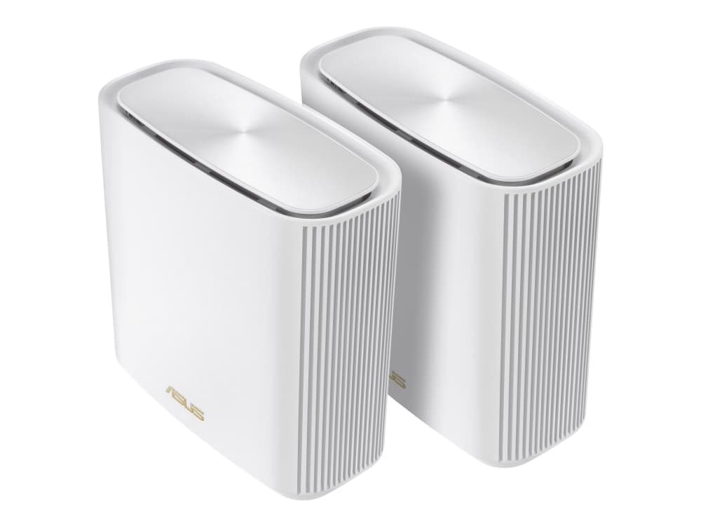 ASUS ZenWiFi AX (XT8) - Wifi-system (2 routrar) - upp till 5500 kvadratfot - mesh - GigE, 2.5 GigE - 802.11a/b/g/n/ac/ax - Trippelband