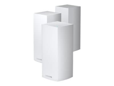 Linksys VELOP MX12600 - Wi-Fi-system - (3 rutere) - inntil 8100 kvadratfot - maske 1GbE - Wi-Fi 6 - Trippelbånd Hvit