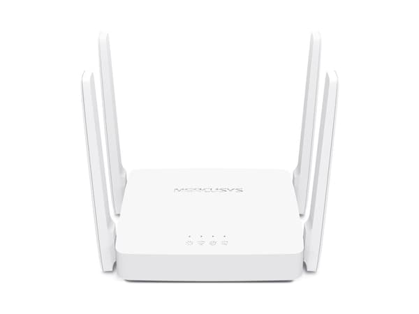 Mercusys AC10, Wi-Fi 5 (802.11ac), Dobbelbånd (2.4 GHz / 5 GHz), Ethernet/bredbåndsforbindelse, Hvit, Frittstående router Hvit
