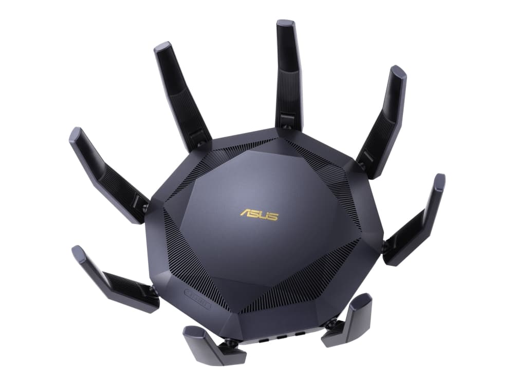 ASUS RT-AX89X - Trådløs ruter - 8-portssvitsj - 10 GigE - WAN-porter: 2 - 802.11a/b/g/n/ac/ax - Dobbeltbånd