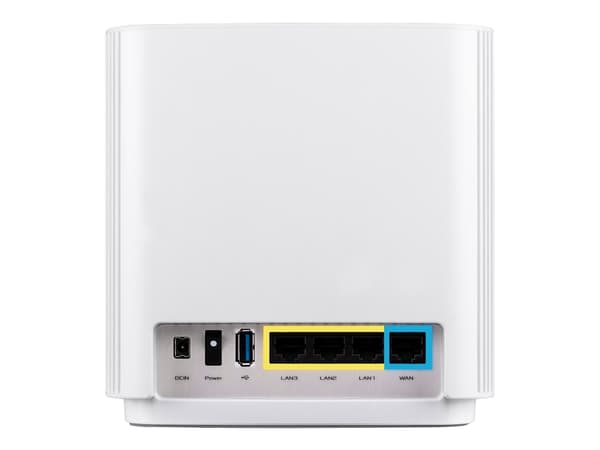 ASUS ZenWiFi AX (XT8) - - ruter - 3-portssvitsj - 1GbE, 2.5GbE - Wi-Fi 6 - Trippelbånd Hvit
