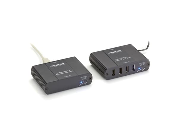 Black Box USB 2.0 Extender LAN, 4-Port - USB-förlängningskabel - 4 portar - upp till 100 m