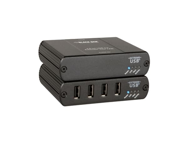 Black Box USB 2.0 Extender LAN, 4-Port - USB-förlängningskabel - 4 portar - upp till 100 m