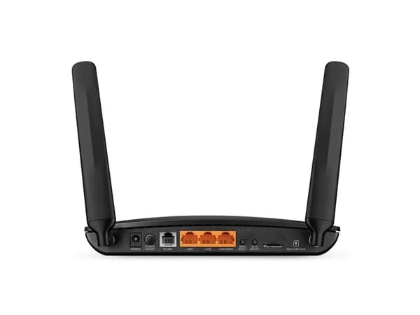 TP-Link TL-MR6500v, Wi-Fi 4 (802.11n), Enkeltbånd (2.4 GHz), Ethernet/bredbåndsforbindelse, 3G, Sort, Frittstående router