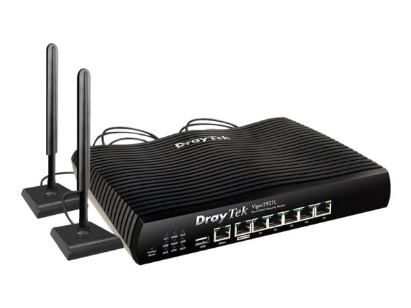 Draytek Vigor 2927L - Router - WWAN 6-portars switch - 1GbE, PPP - WAN-portar: 2