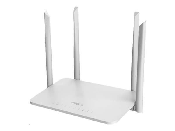Strong Dual Band Gigabit Router 1200S - Trådløs ruter 4-portssvitsj - 1GbE - Wi-Fi 5 - Dobbeltbånd Hvit