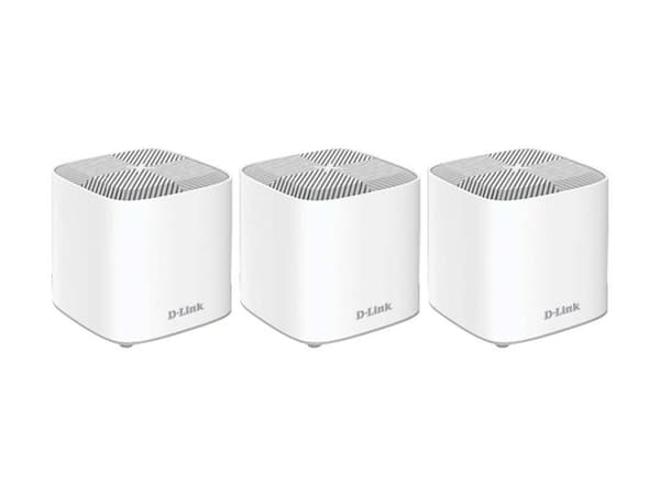 D-Link Covr Whole Home COVR-X1863 - Wi-Fi-system (3 rutere) - inntil 600 kvm - maske - GigE - 802.11a/b/g/n/ac/ax - Dobbeltbånd