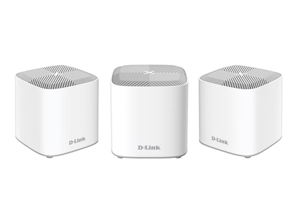 D-Link Covr Whole Home COVR-X1863 - Wi-Fi-system (3 rutere) - inntil 600 kvm - maske - GigE - 802.11a/b/g/n/ac/ax - Dobbeltbånd