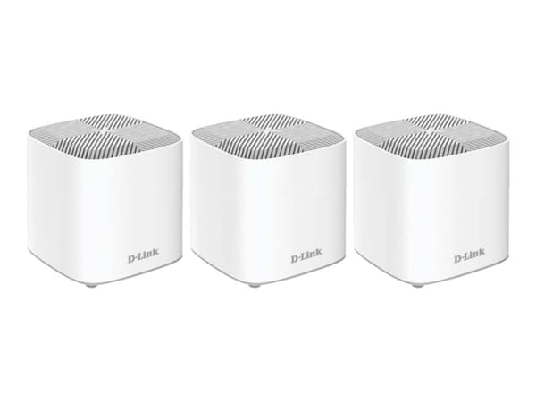 D-Link Covr Whole Home COVR-X1863 - Wi-Fi-system (3 rutere) - inntil 600 kvm - maske - GigE - 802.11a/b/g/n/ac/ax - Dobbeltbånd