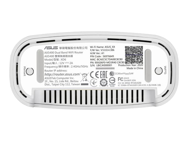 ASUS ZenWiFi XD6 - Wifi-system - (2 routrar) - upp till 5400 kvadratfot - mesh 1GbE - Wi-Fi 6 - Dubbelband