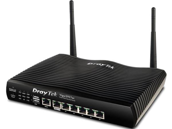 Draytek Vigor 2927ac - Trådløs ruter 5-port svitsj - 1GbE - WAN-porter: 2 - Wi-Fi 5 - Dobbeltbånd