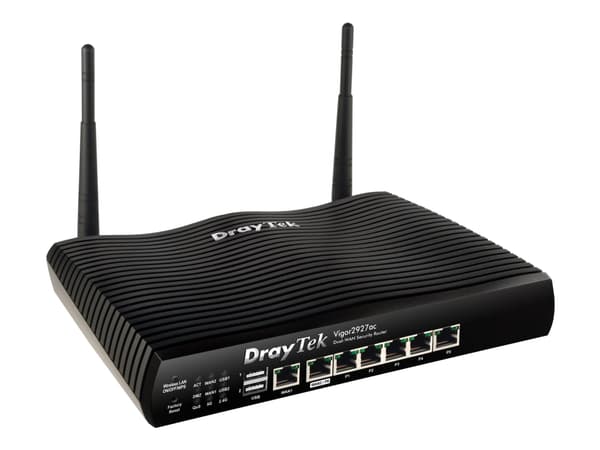 Draytek Vigor 2927ac - Trådløs ruter 5-port svitsj - 1GbE - WAN-porter: 2 - Wi-Fi 5 - Dobbeltbånd