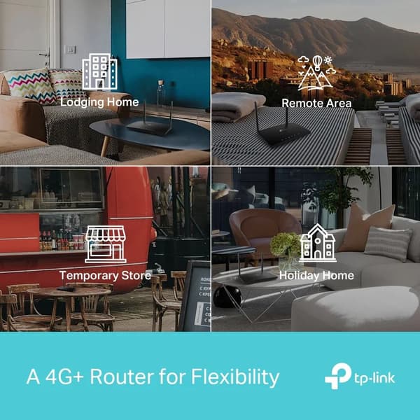 TP-Link Archer MR600 V2 langaton reititin Gigabitti Ethernet Kaksitaajuus (2,4 GHz/5 GHz) 4G Musta