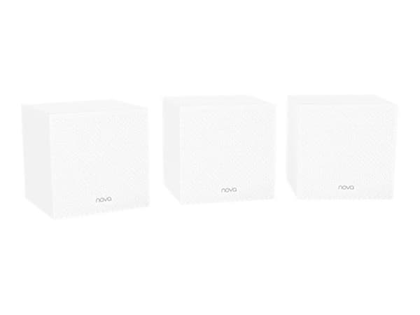 Tenda Nova MW12 - Wi-Fi-system - (3 rutere) - inntil 500 kvm - maske 1GbE - Wi-Fi 5 - Trippelbånd Hvit