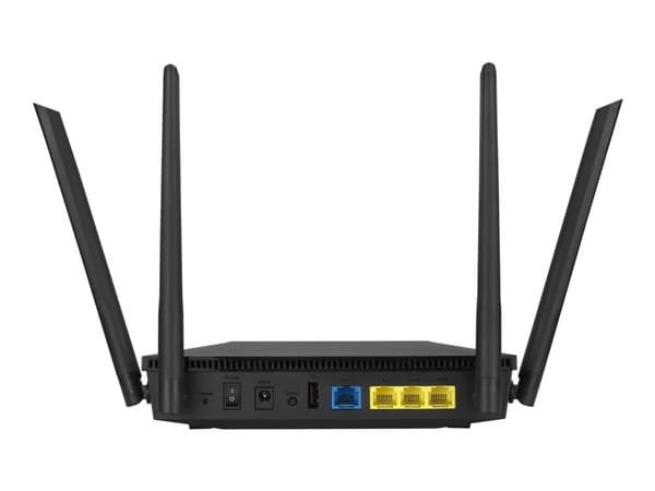 ASUS RT-AX53U - Trådløs ruter 3-portssvitsj - 1GbE - Wi-Fi 6 - Dobbeltbånd