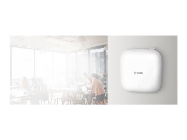 Nuclias Connect DAP-X2810 - Trådløst tilgangspunkt - Wi-Fi 6 - 2.4 GHz, 5 GHz - vegg/tak-monterbar Hvit