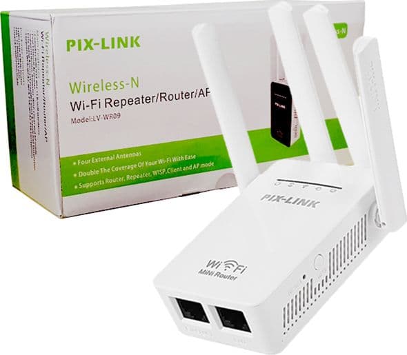Access Point Pix-Link Wi-Fi Repeater Router PIX-LINK - Universal white