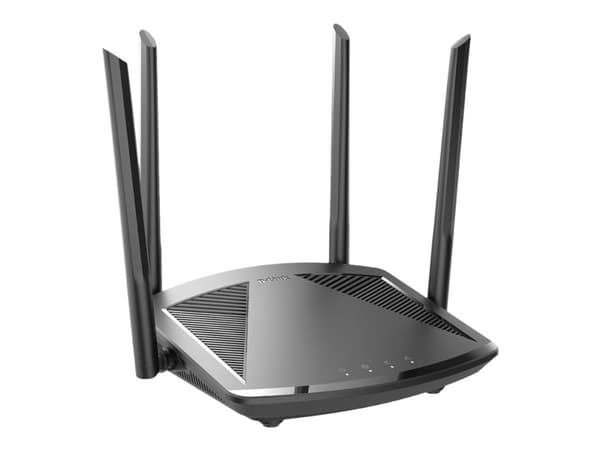 D-Link DIR-X1550 - Trådløs ruter 3-portssvitsj - 1GbE - Wi-Fi 6 - Dobbeltbånd