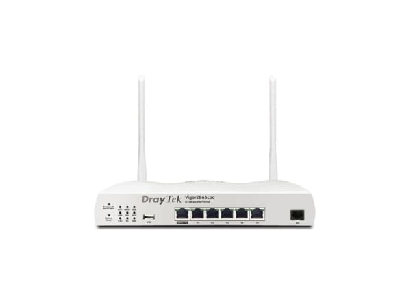 Draytek Vigor 2866Lac, Wi-Fi 5 (802.11ac), Dobbelbånd (2.4 GHz / 5 GHz), Ethernet/bredbåndsforbindelse, 4G, Hvit, Skrivebord/stolperuter Hvit