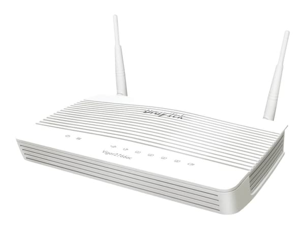 Draytek Vigor 2766ac - Trådlös router - DSL-modem 4-ports-switch - 1GbE - WAN-portar: 2 - Wi-Fi 5 - Dubbelband - väggmonterbar