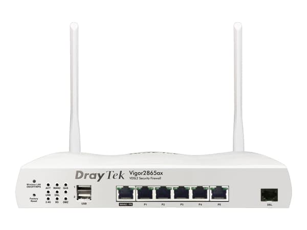 Draytek Vigor 2865ax - - DSL-modem - GigE, PPP - 802.11n/ac Wave 2