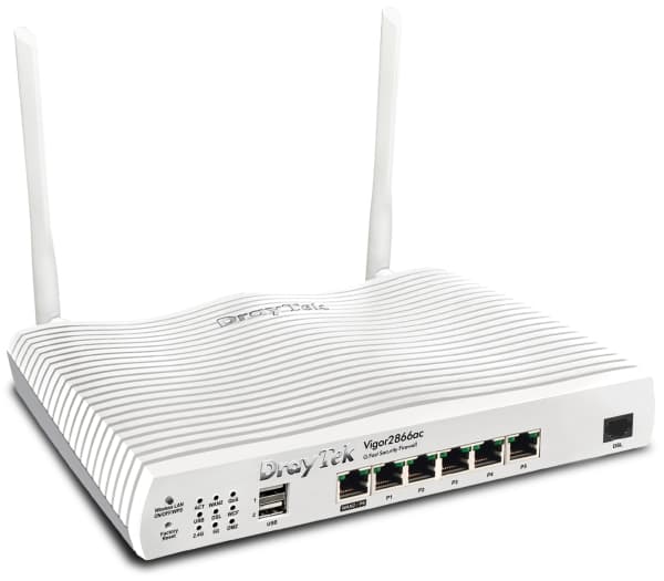 Draytek Vigor 2866Vac - - - - DSL-modem - 1GbE, PPP - Wi-Fi 5