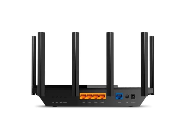 TP-LINK AX72 (AX5400) - Langaton reititin - 4-porttinen kytkin - GigE - 802.11a/b/g/n/ac/ax (WiFi6) - Dual Band - MU-MIMO musta