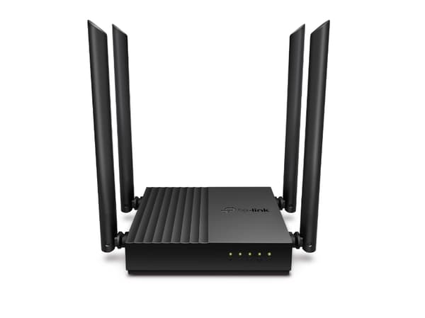 TP-Link Archer C64, Wi-Fi 5 (802.11ac), Dobbelbånd (2.4 GHz / 5 GHz), Ethernet/bredbåndsforbindelse, Sort, Frittstående router Sort