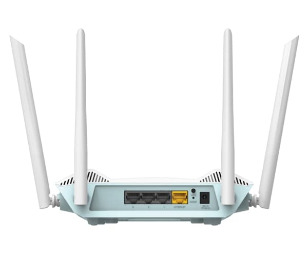 D-Link R15, Wi-Fi 6 (802.11ax), Dual-band (2,4 GHz / 5 GHz), Nätverksansluten (Ethernet), Vit, Bordsrouter