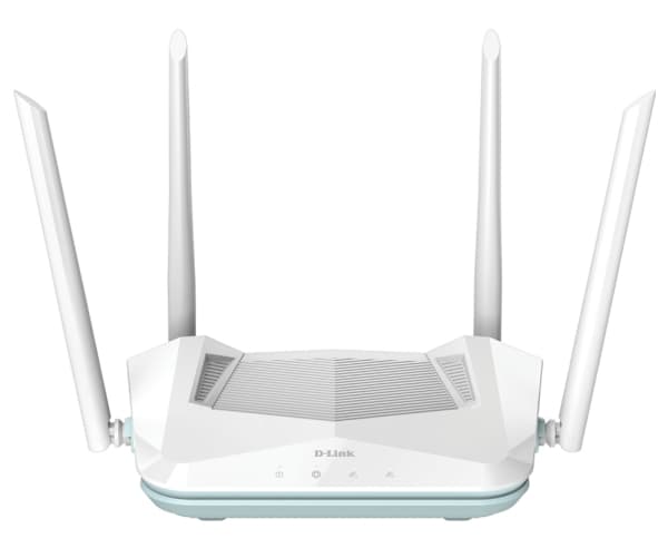 D-Link R15, Wi-Fi 6 (802.11ax), Dobbelbånd (2.4 GHz / 5 GHz), Ethernet/bredbåndsforbindelse, Hvit, Frittstående router Hvit