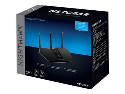 NETGEAR Nighthawk AX/5-Stream AX2400 WiFi 6 Router (RAX30), Wi-Fi 6 (802.11ax), Kaksitaajuus (2,4 GHz/5 GHz), Ethernet LAN, Musta, Pöytäreititin