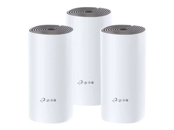 TP-Link Deco E4 - Wi-Fi-system - (3 rutere) - maske - Wi-Fi 5 - Dobbeltbånd (en pakke 3)