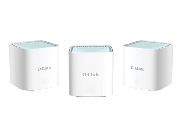 D-Link EAGLE PRO AI M15 - Wifi-system - (3 routers) - upp till 500 kvadratmeter - mesh 1GbE - Wi-Fi 6 - Dubbelband