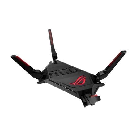 ASUS ROG Rapture GT-AX6000 - Trådløs ruter 4-portssvitsj - 1GbE, 2.5GbE - Wi-Fi 6 - Dobbeltbånd Sort