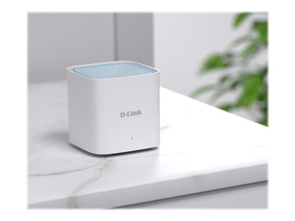 D-Link EAGLE PRO AI M15 - Wi-Fi-system - (2 rutere) - inntil 370 kvm - maske 1GbE - Wi-Fi 6 - Dobbeltbånd