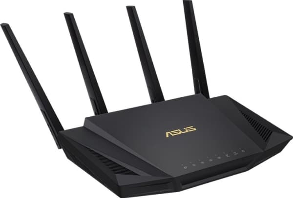 ASUS RT-AX58U V2 - Trådløs ruter 4-portssvitsj - 1GbE - Wi-Fi 6 - Dobbeltbånd