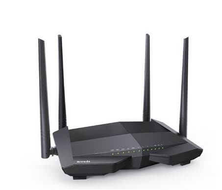 Tenda V1200, Wi-Fi 5 (802.11ac), Dobbelbånd (2.4 GHz / 5 GHz), Ethernet/bredbåndsforbindelse, VDSL2, Sort, Frittstående router