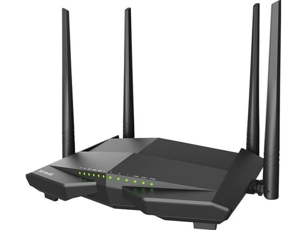Tenda V1200, Wi-Fi 5 (802.11ac), Dobbelbånd (2.4 GHz / 5 GHz), Ethernet/bredbåndsforbindelse, VDSL2, Sort, Frittstående router
