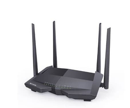 Tenda V1200, Wi-Fi 5 (802.11ac), Dobbelbånd (2.4 GHz / 5 GHz), Ethernet/bredbåndsforbindelse, VDSL2, Sort, Frittstående router