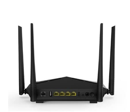 Tenda V1200, Wi-Fi 5 (802.11ac), Dobbelbånd (2.4 GHz / 5 GHz), Ethernet/bredbåndsforbindelse, VDSL2, Sort, Frittstående router