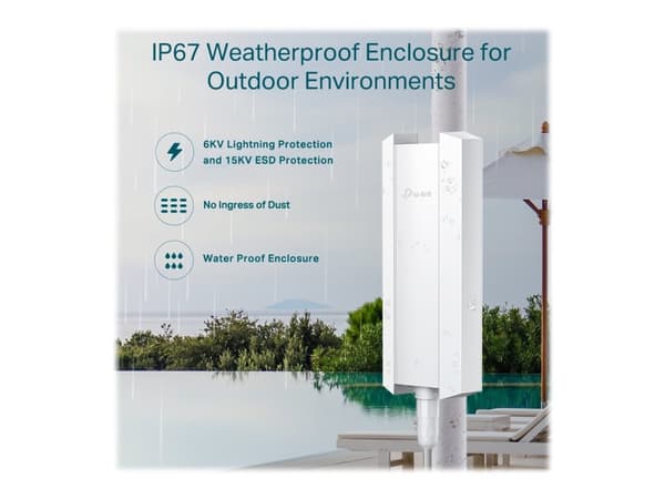 TP-Link EAP610-OUTDOOR WLAN-tilkoblingspunkt 1201 Mbit/s Hvit Strøm over Ethernet (PoE)
