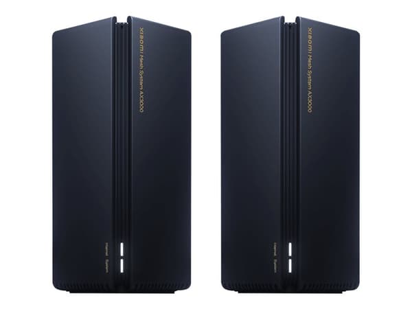Xiaomi Mesh System AX3000 (2-Pack) - Wifi-system - (2 förstärkare) - upp till 4000 kvadratfot - mesh 1GbE - Wi-Fi 6 - Dubbelband Svart