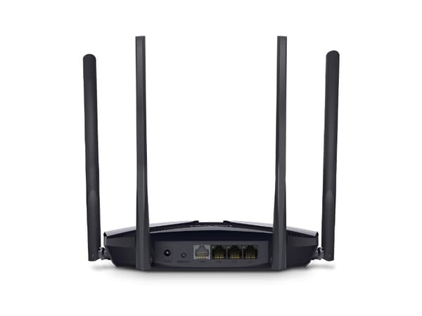 Mercusys MR80X V2 - Trådløs ruter 3-portssvitsj - 1GbE - Wi-Fi 6 - Dobbeltbånd