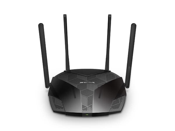 Mercusys MR80X V2 - Trådløs ruter 3-portssvitsj - 1GbE - Wi-Fi 6 - Dobbeltbånd