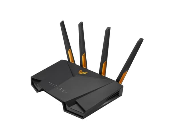 ASUS TUF Gaming AX3000 V2 - Trådlös router 4-ports-switch - 1GbE - Wi-Fi 6 - Dubbelband Svart, Orange