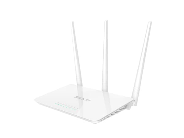 Tenda F3, Wi-Fi 4 (802.11n), Nätverksansluten (Ethernet), Vit, Bordsrouter